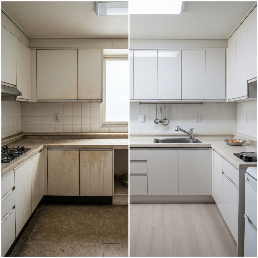 주방 청소 전후